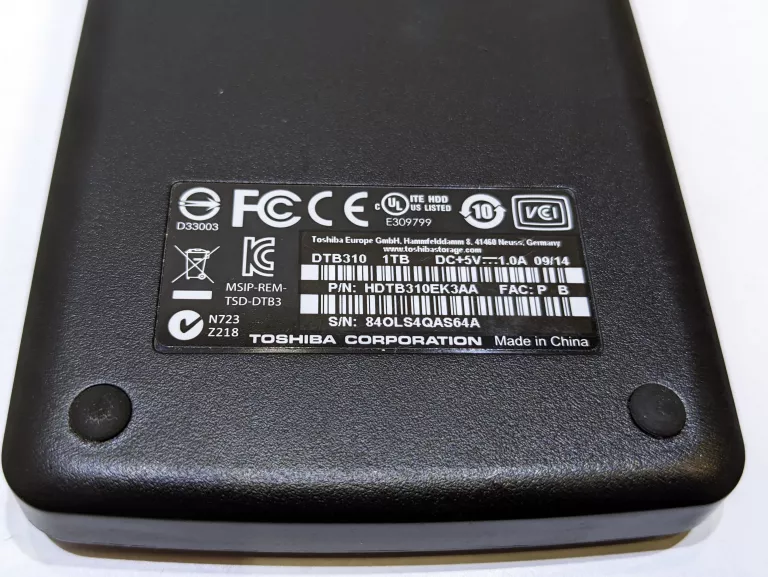 DYSK TOSHIBA CANVIO BASICS 1TB USB 3.0 CZARNY