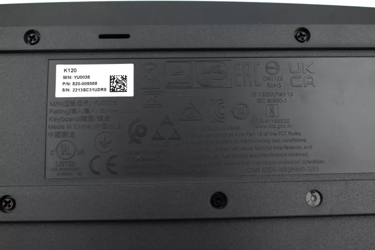 KLAWIATURA LOGITECH K120 USB CZARNA