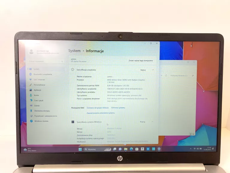 LAPTOP HP 15S-EQ1082NW 8 GB/256 GB SSD