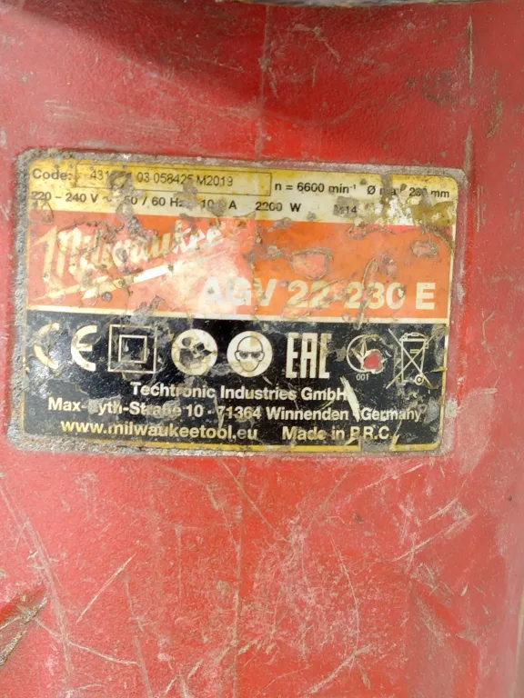 SZLIFIERKA KĄTOWA MILWAUKEE AGV 22-230 E 230MM