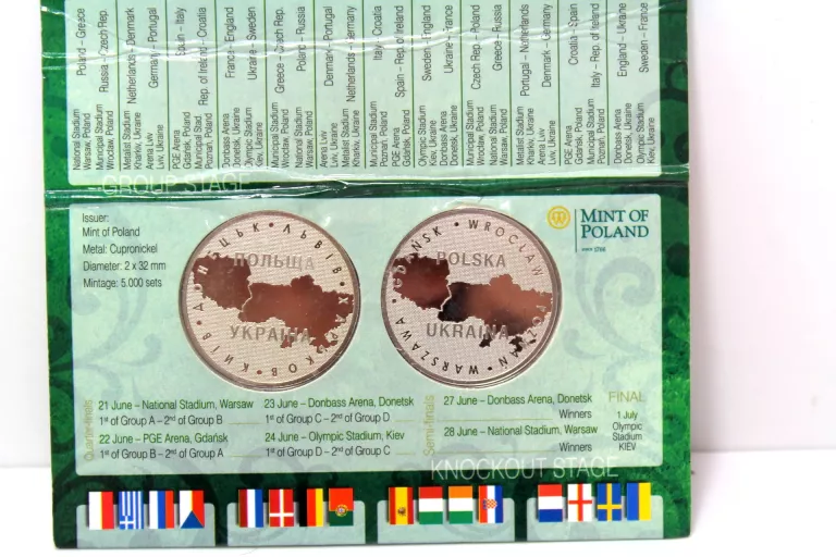 MONETY OKOLICZNOŚCIOWE MUNDIAL 2012 POLSKA UKRAINA