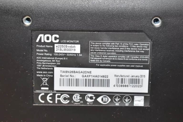MONITOR LCD AOC E2250
