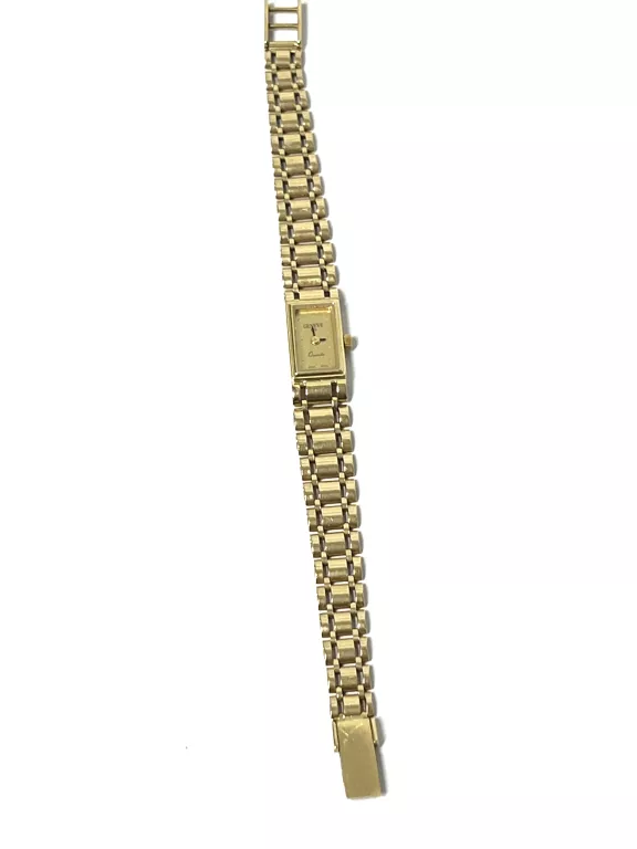 ZŁOTY ZEGAREK 14K GENEVE ITALY QUARTZ