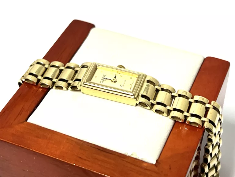 ZŁOTY ZEGAREK 14K GENEVE ITALY QUARTZ