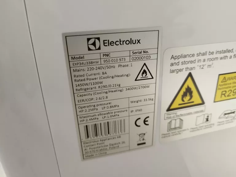 KLIMATYZATOR ELECTROLUX EXP26U338CW 2,6 KW