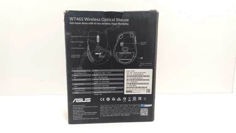 MYSZ BEZPRZEWODOWA ASUS WT465 V2 BIAŁA OPTYCZNA