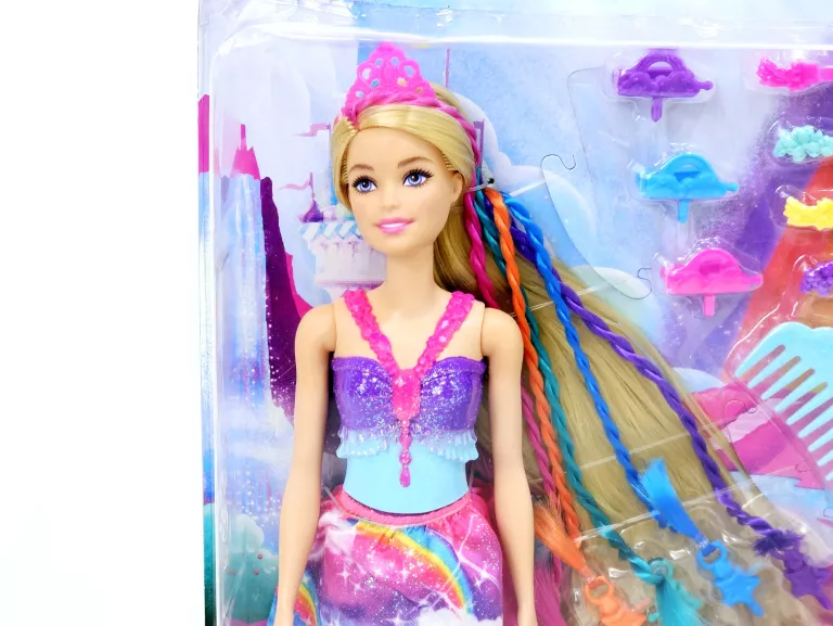 LALKA BARBIE KSIĘŻNICZKA ZAKRĘCONE PASEMKA