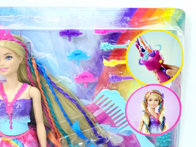 LALKA BARBIE KSIĘŻNICZKA ZAKRĘCONE PASEMKA