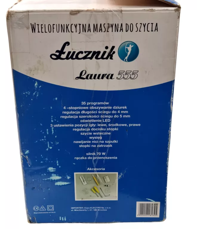 MASZYNA DO SZYCIA ŁUCZNIK LAURA 555