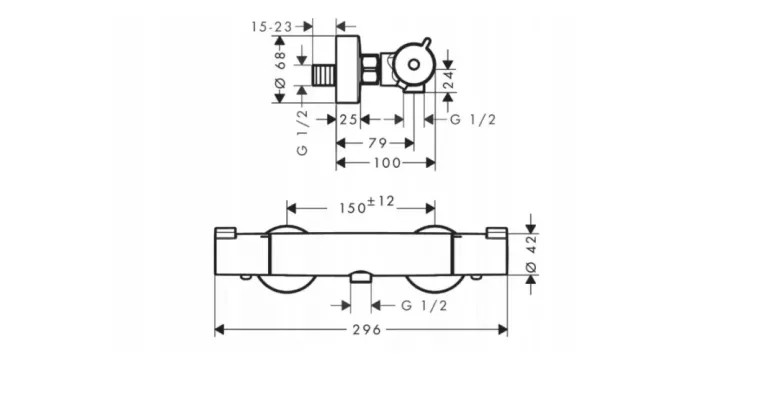BATERIA NATRYSKOWA MYFOX HANSGROHE 13156000