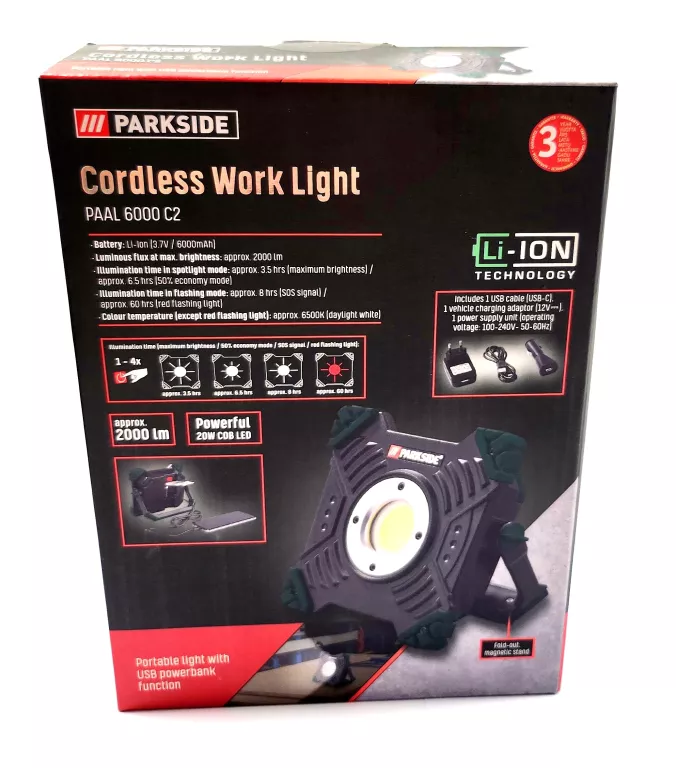 REFLEKTOR PARKSIDE PAAL 6000 C2 LED 20W
