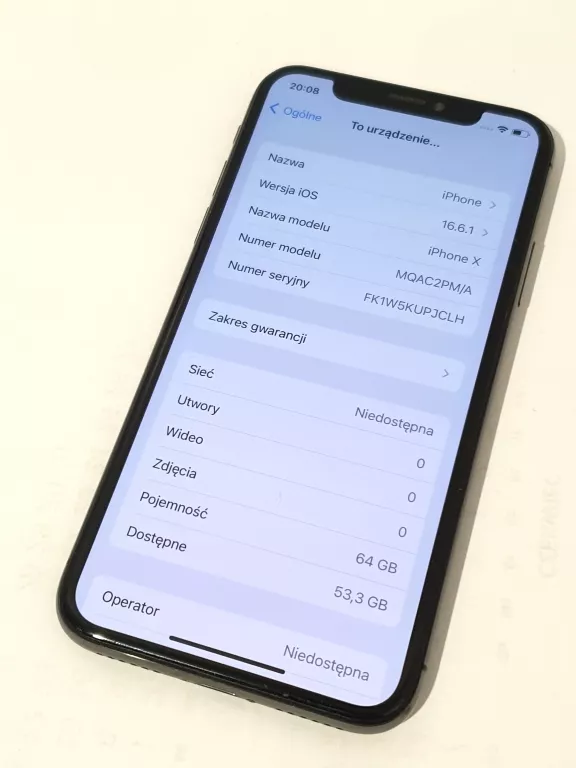 TELEFON IPHONE X 64GB BAT 100%