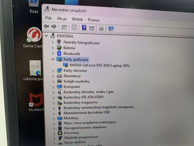 LAPTOP GAMINGOWY LENOVO LEGION RYZEN 16GB RTX3050