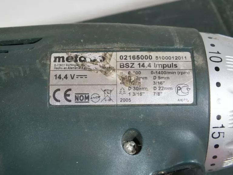 WKRĘTARKA METABO BSZ 12 IMPULS +AKU+LAD+WAL