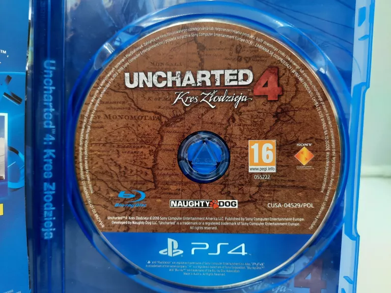 UNCHARTED 4 PS4 / CUSA-04529/POL / *OKAZJA*