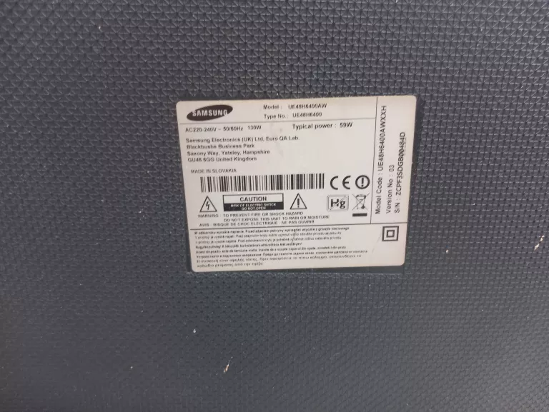 TV SAMSUNG UE48H6400 PILOT/ PLAMKI NA MATRYCY