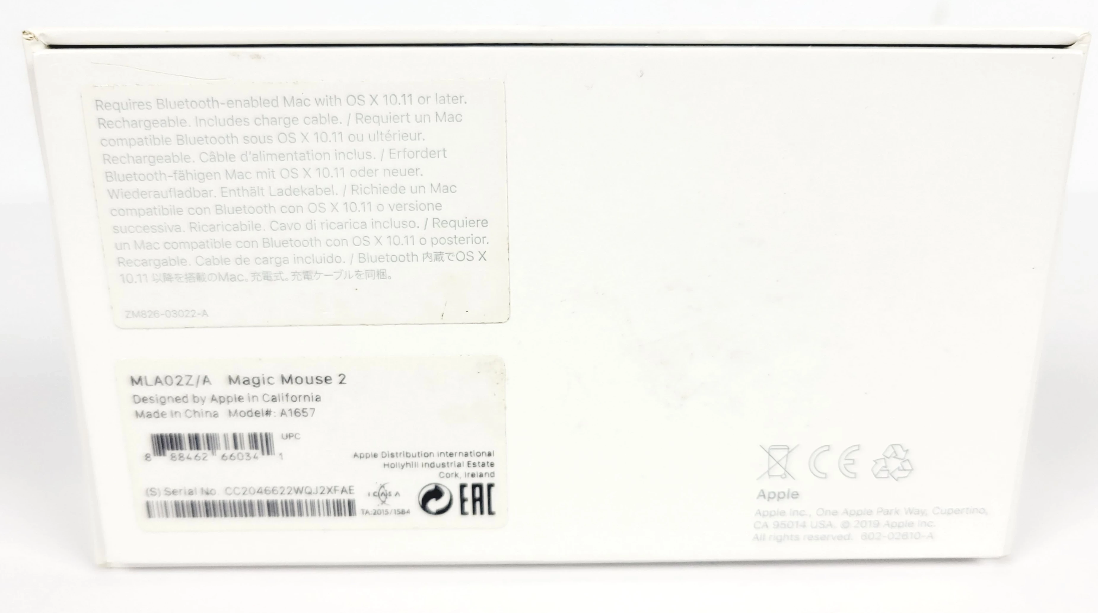 MYSZKA APPLE MK2E3ZM/A MAGIC MOUSE 2 | Bezprzewodowe | Loombard.pl