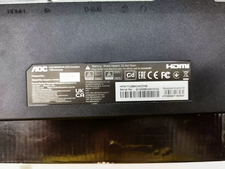 MONITOR GAMINOGWY AOC G2 SERIES 27G2U 27