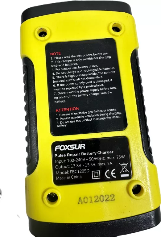 ŁADOWARKA SAMOCHODOWA NAPRAWCZA FOXSUR 12 V 5 A