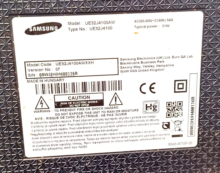 TELEWIZOR SAMSUNG UE32J4100AW 32/KOMPLET