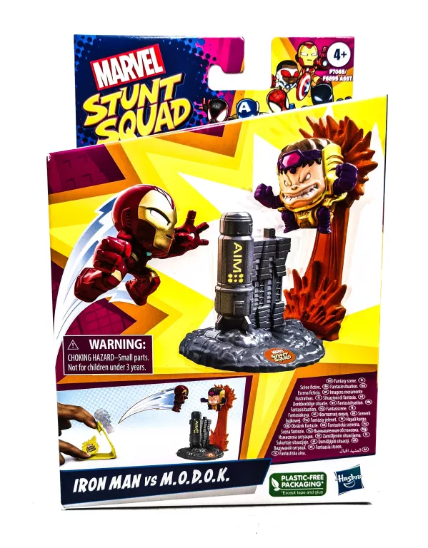MARVEL STUNT SQUAD IRON MAN VS M.O.D.O.K. F7065
