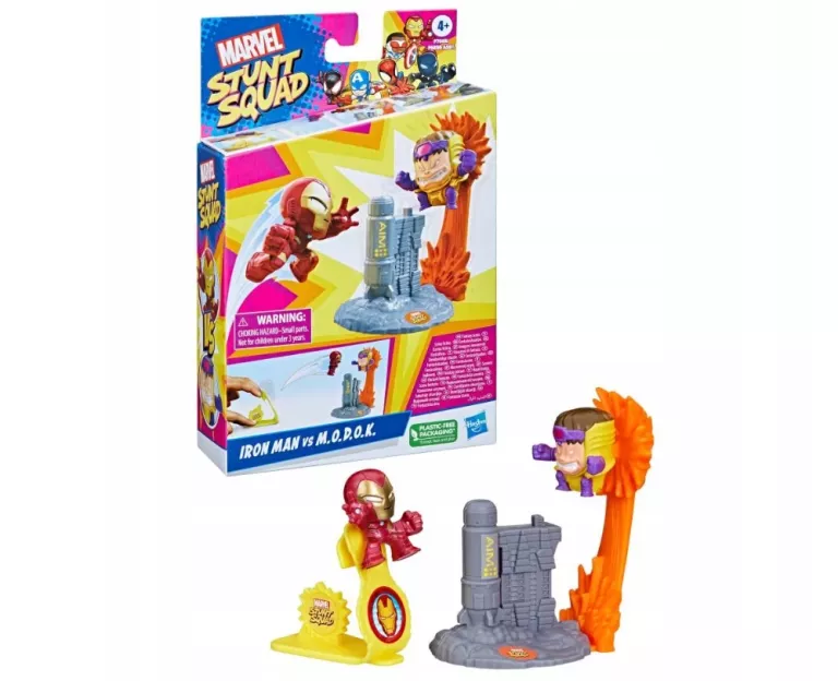 MARVEL STUNT SQUAD IRON MAN VS M.O.D.O.K. F7065