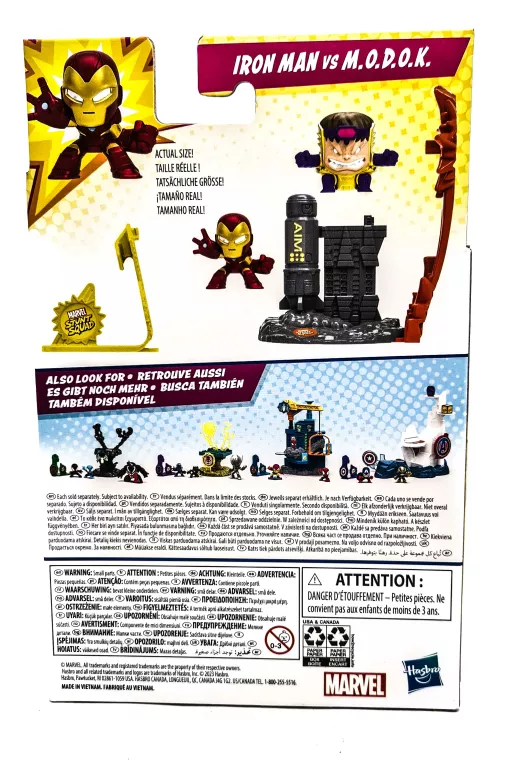 MARVEL STUNT SQUAD IRON MAN VS M.O.D.O.K. F7065
