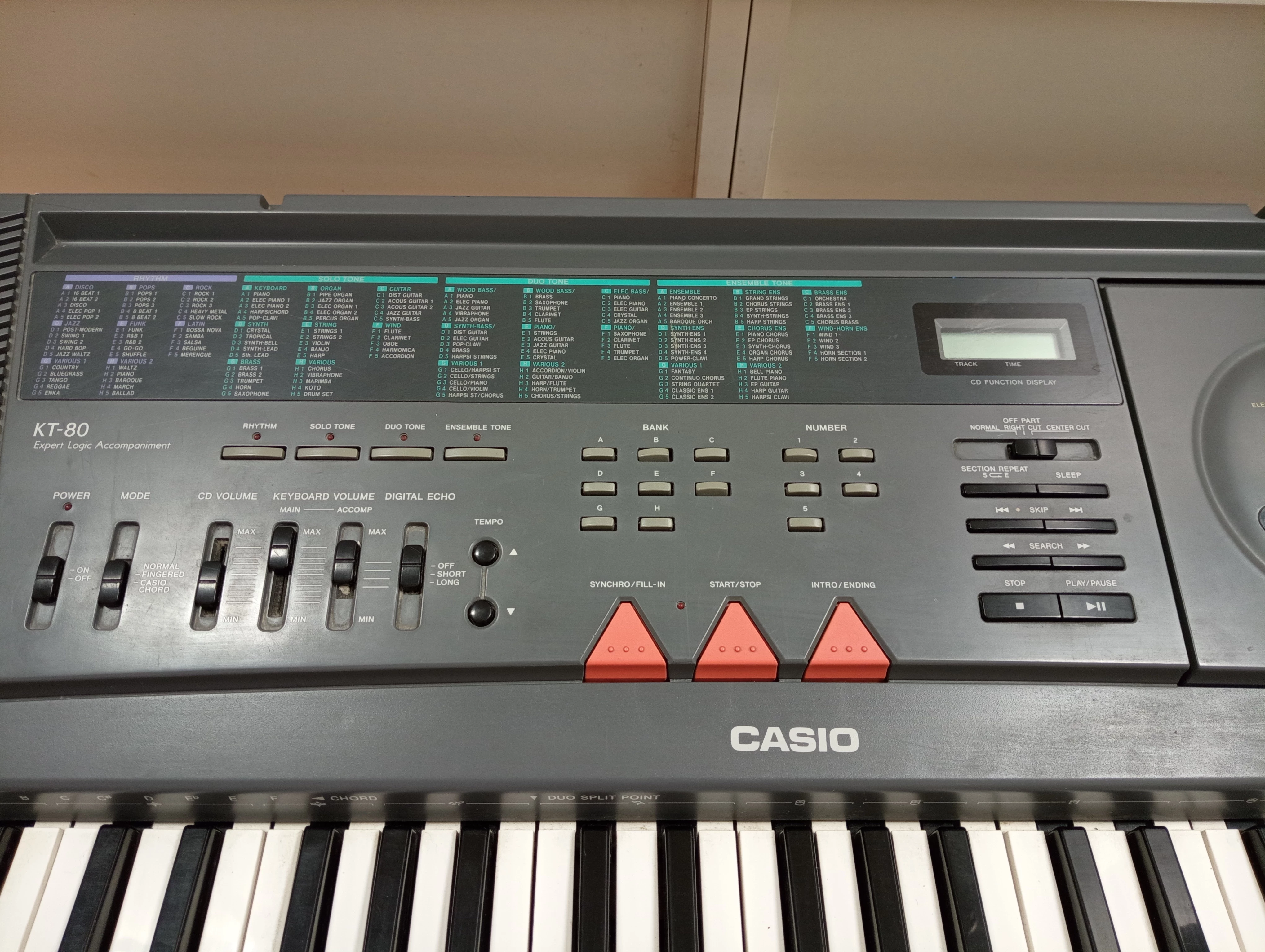 Casio kt 80 keyboard hot sale