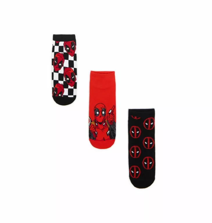 3 PACK SKARPETKI STOPKI DEADPOOL 39-42 CROPP NEW