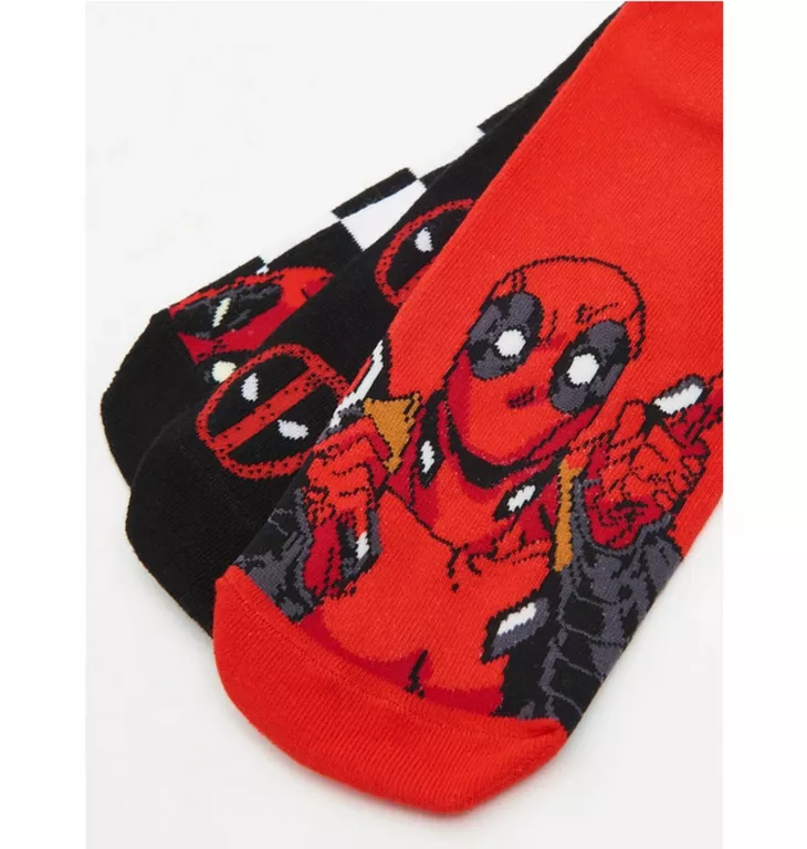 3 PACK SKARPETKI STOPKI DEADPOOL 39-42 CROPP NEW