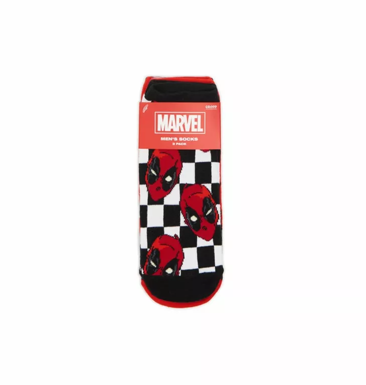 3 PACK SKARPETKI STOPKI DEADPOOL 39-42 CROPP NEW