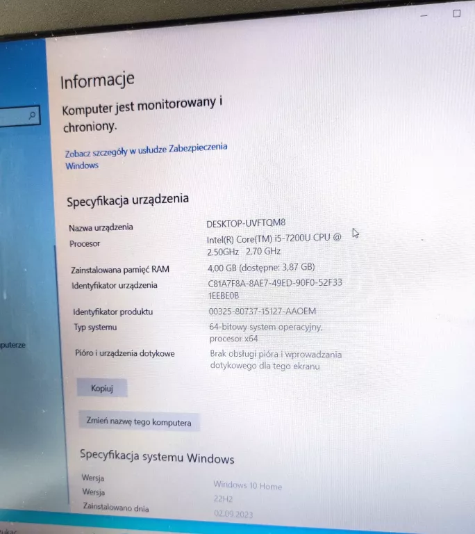 LAPTOP ACER F5-573G-52M7 + ŁADOWARKA
