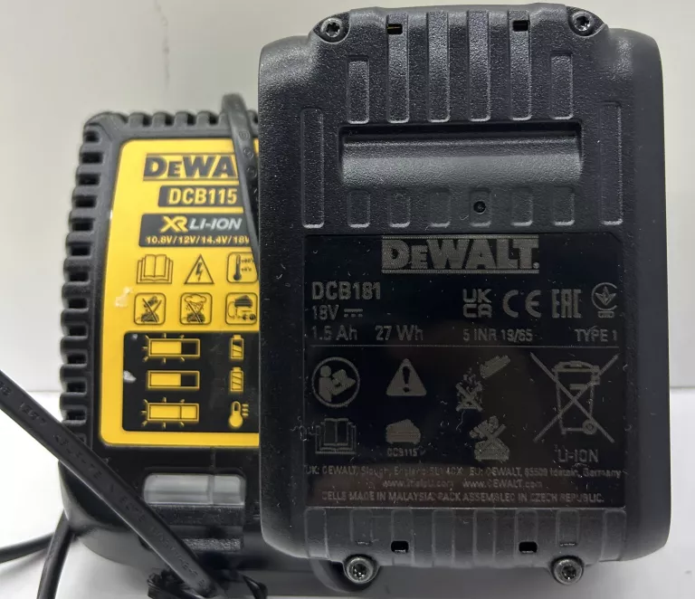 SZLIFIERKA KĄTOWA AKUMULATOROWA DEWALT, KOMPLET