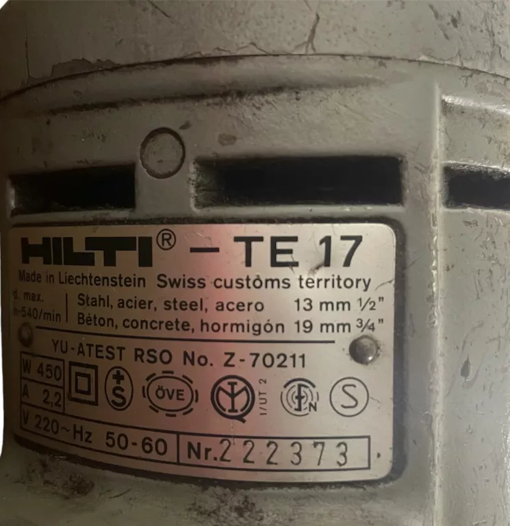 MŁOTOWIERTARKA HILTI TE17