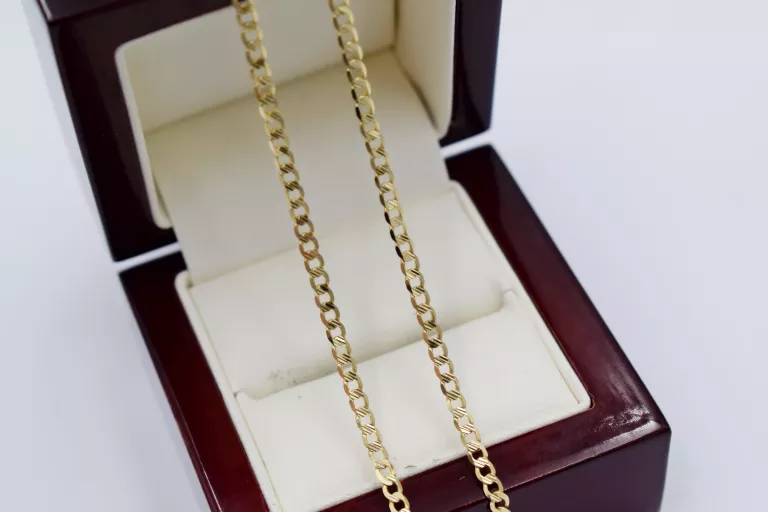 ŚLICZNY ZŁOTY ŁAŃCUSZEK PANCERKA 4,34G 333 55CM