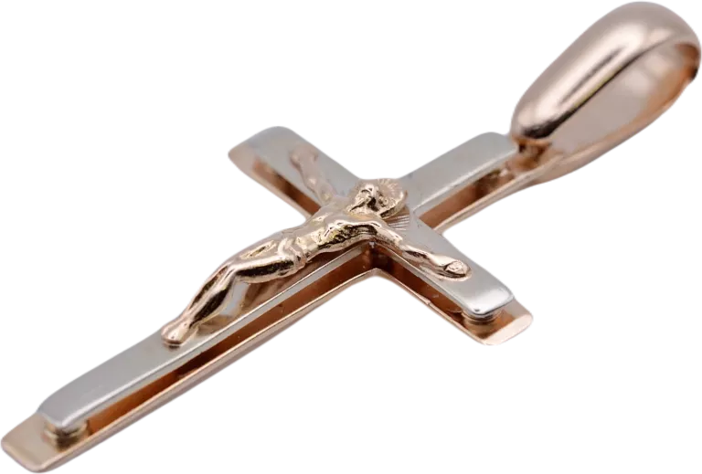 ŁADNY SOLIDNY ZŁOTY KRZYŻYK 583 4,72 46 MM