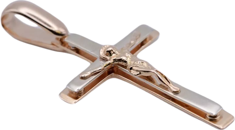 ŁADNY SOLIDNY ZŁOTY KRZYŻYK 583 4,72 46 MM