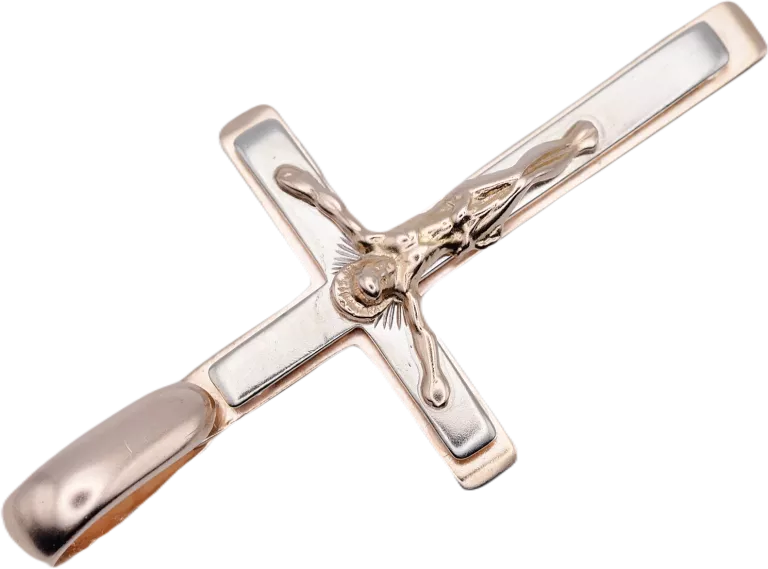 ŁADNY SOLIDNY ZŁOTY KRZYŻYK 583 4,72 46 MM