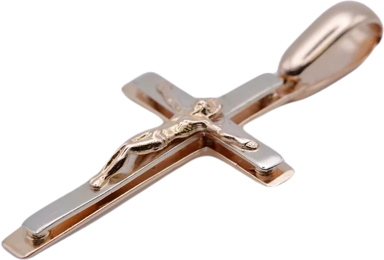 ŁADNY SOLIDNY ZŁOTY KRZYŻYK 583 4,72 46 MM