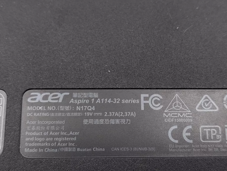 LAPTOP ACER ASPIRE 1 A114-32 Z ŁADOWARKĄ