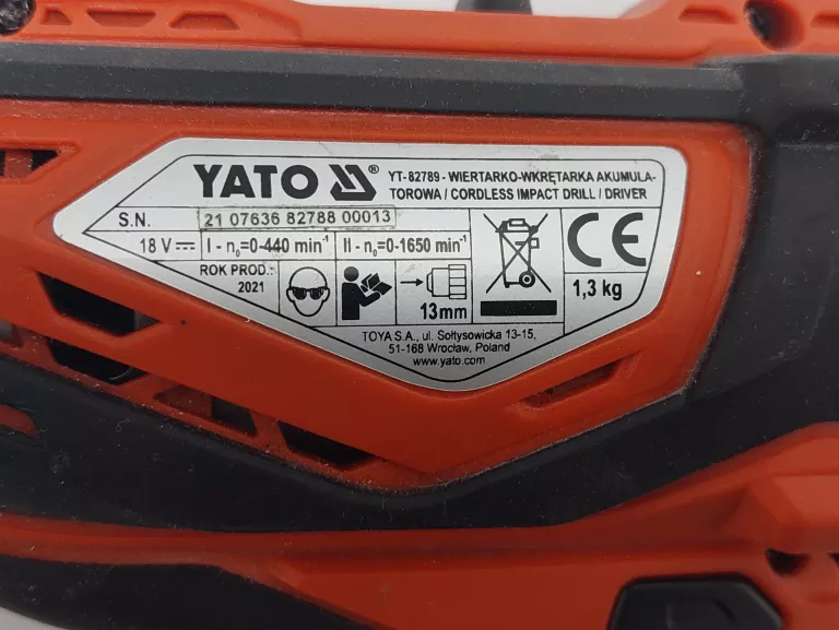 WIERTARKO-WKRĘTARKA YATO YT-82789 / WAL / ŁAD