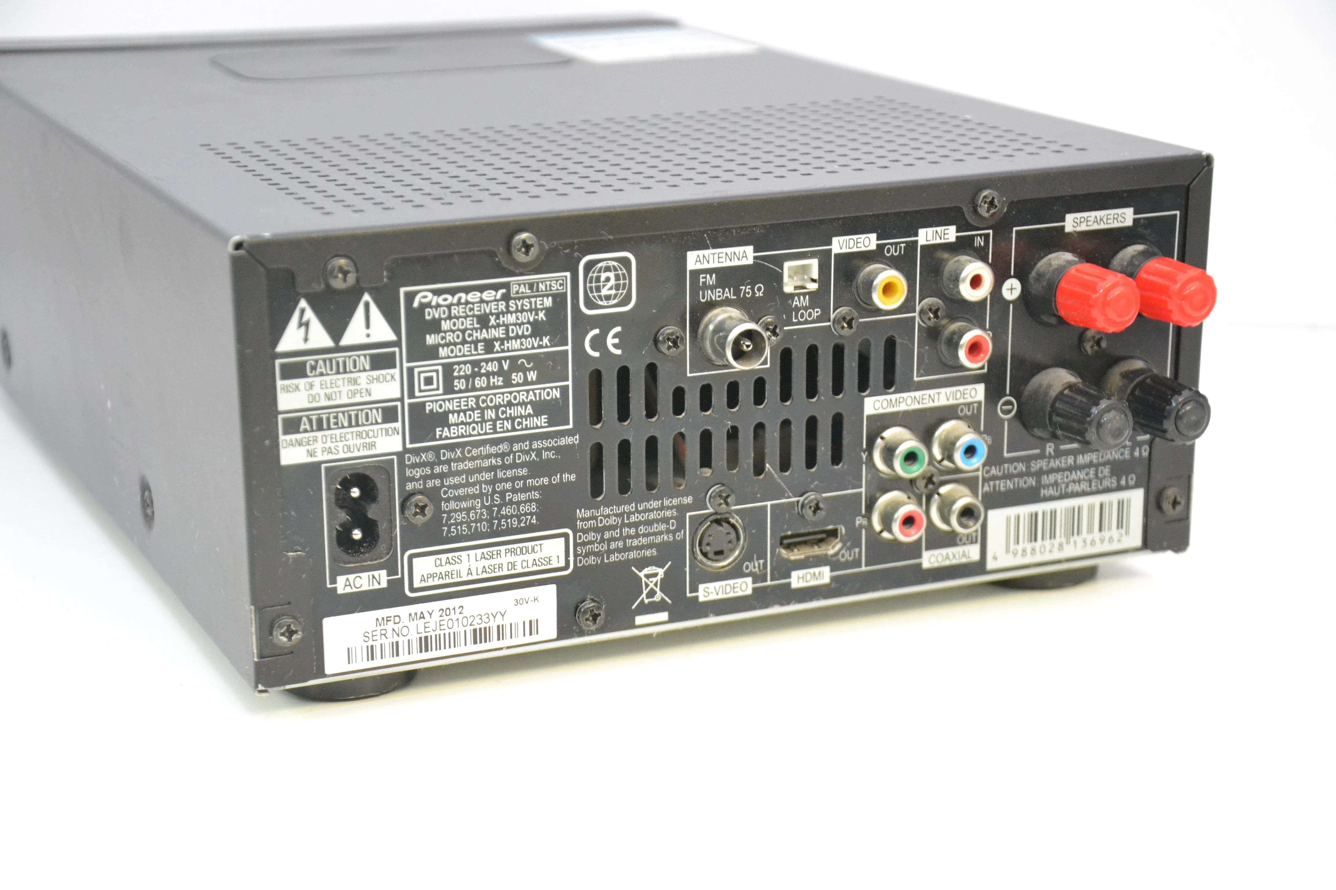 wieza-pioneer-x-hm30-z-pilotem-i-glosnikami-kolor-srebrny