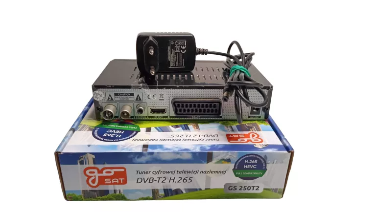 TUNER DEKODER TV NAZIEMNEJ DVB-T2 H.265 HEVC GOSAT | BRAK PILOTA