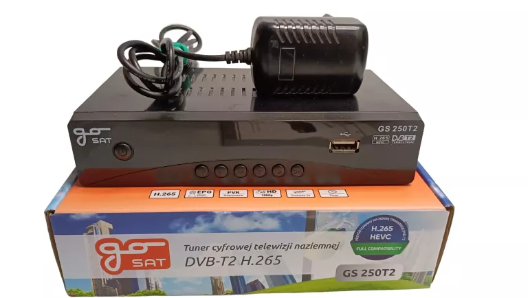 TUNER DEKODER TV NAZIEMNEJ DVB-T2 H.265 HEVC GOSAT | BRAK PILOTA