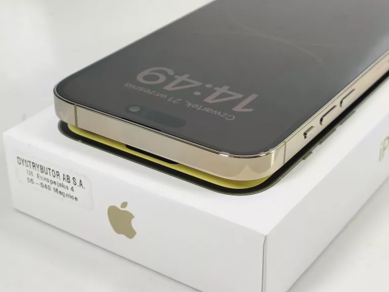 SMARTFON APPLE IPHONE 14 PRO MAX 6 GB / 256 GB ZŁOTY BATERIA 100%