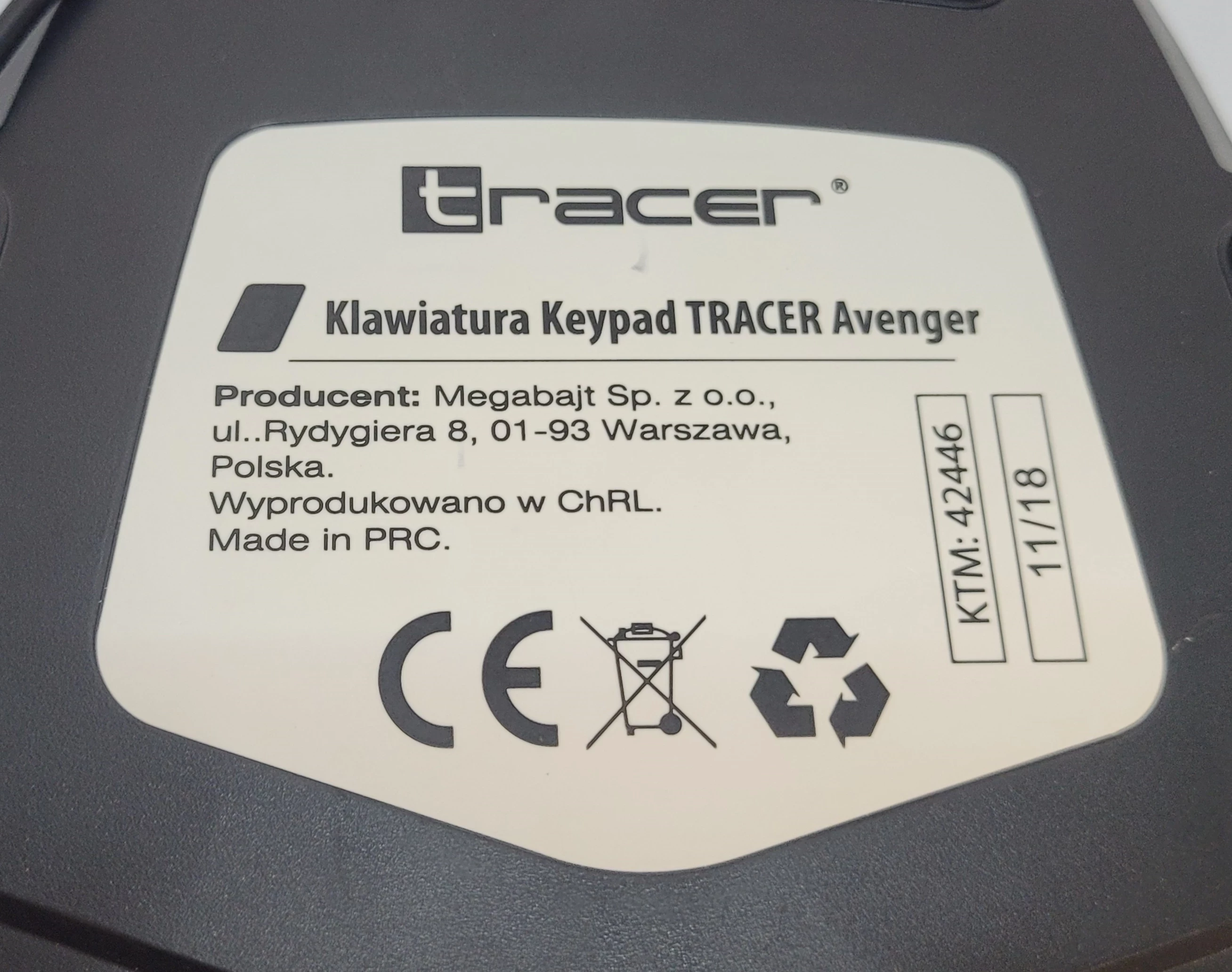 tracer-avenger-keypad-ktm42446-typ-klawiatury-mechaniczna