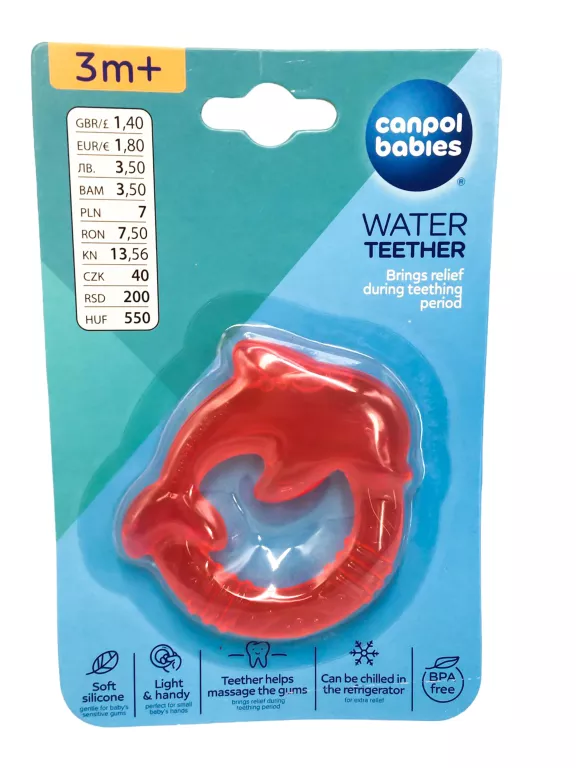 CANPOL BABIES GRYZAK CZERWONY DELFIN