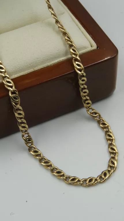 ZŁOTY ŁAŃCUSZEK 585 5,74G 49CM NIETYPOWY SPLOT