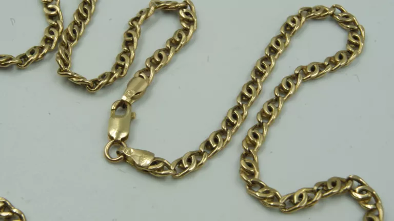 ZŁOTY ŁAŃCUSZEK 585 5,74G 49CM NIETYPOWY SPLOT