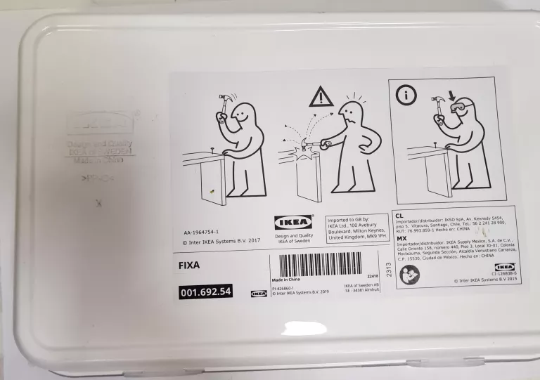 IKEA FIXA ZESTAW NARZĘDZI MŁOTEK KOMBINERKI